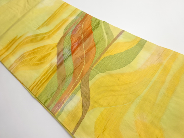 リサイクル　抽象模様織り出し名古屋帯